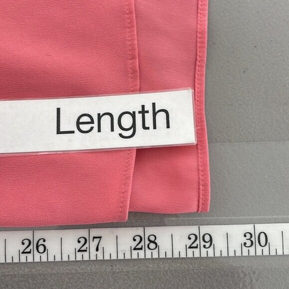 Ann Taylor Blouse V-Neck Synched Shoulders Bubble Gum Pink Size Large L - Picture 14 of 16